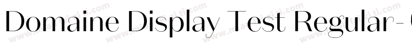 Domaine Display Test Regular字体转换